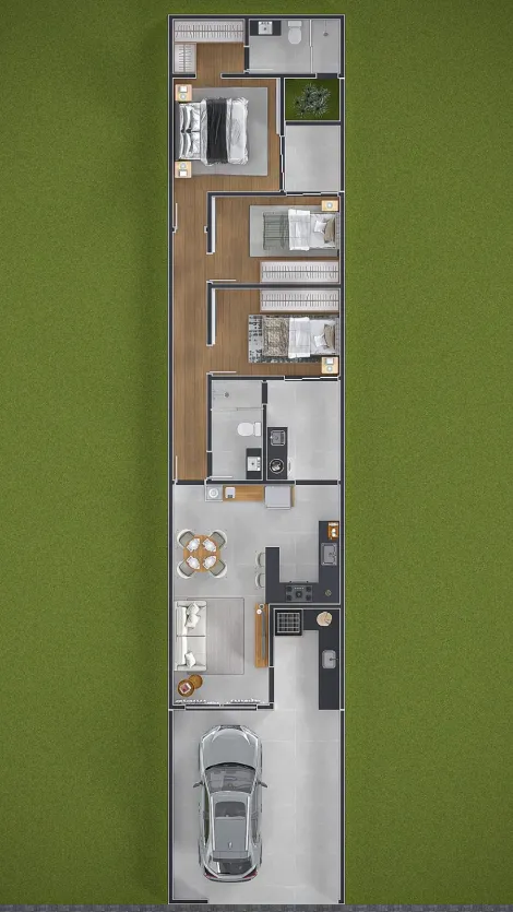 imagem 2 - Casa Moderna com 3 Quartos e Área Gourmet imagem 2 - Casa Moderna com 3 Quartos e Área Gourmet